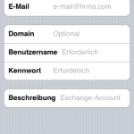 „E-Mail“: bitte Ihre E-Mail-Adresse eingeben „Domain“: z.B. hkn.de „Benutzername“: hier noch einmal die E-Mail-Adresse angeben „Kennwort“: Ihr E-Mail-Passwort „Beschreibung“: ein Text Ihrer Wahl