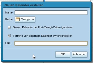 Kalender hinzufügen Kalender hinzufügen