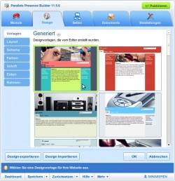 Designvorlagen-Plesk-Presence-Builder