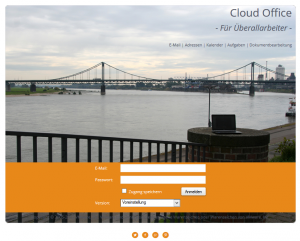 Preview auf die Loginseite des neuen Cloud Office