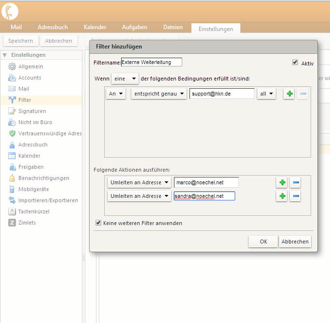 E-Mails mit dem Cloud Office weiterleiten E-Mails mit dem Cloud Office weiterleiten