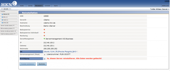 Neuinstallation