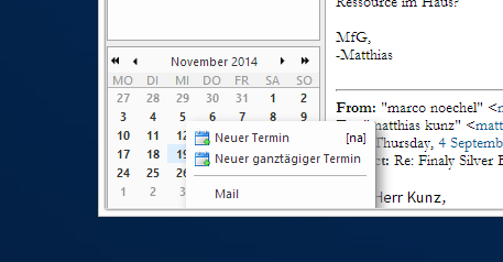 Mini Kalender