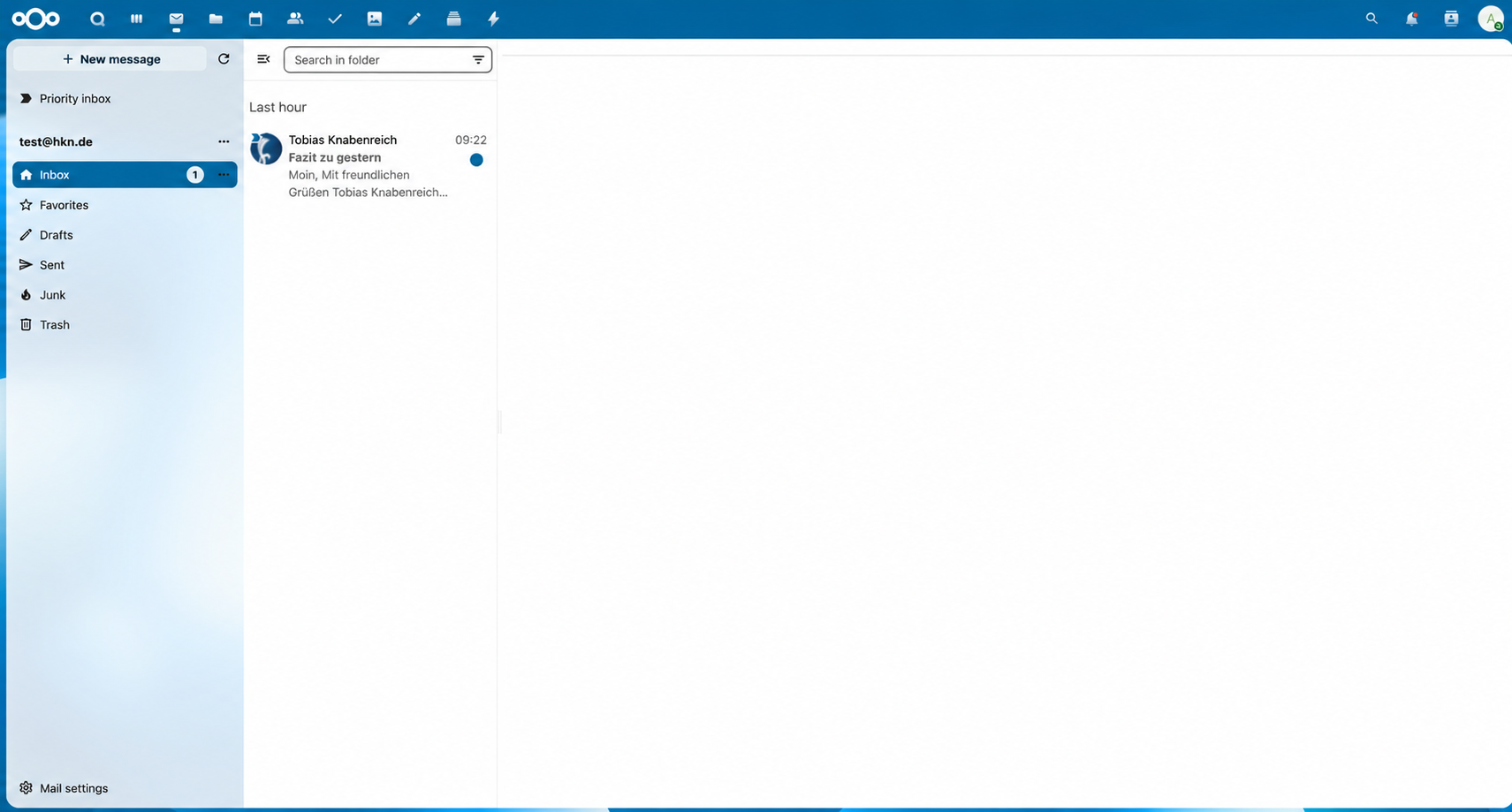 Nextcloud Mail als zentrale Mailoberfläche im Zusammenspiel mit einem separaten Mailserver